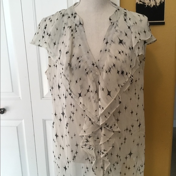 Worthington Tops - Worthington Retro Diamond Print Blouse